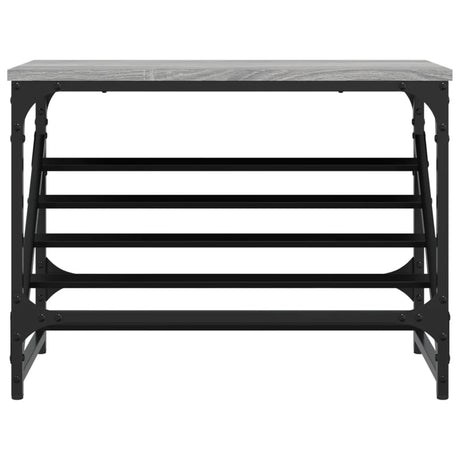 Vidaxl Shoe Rack 60x30x45 cm przetworzony drewniany szary sonoma