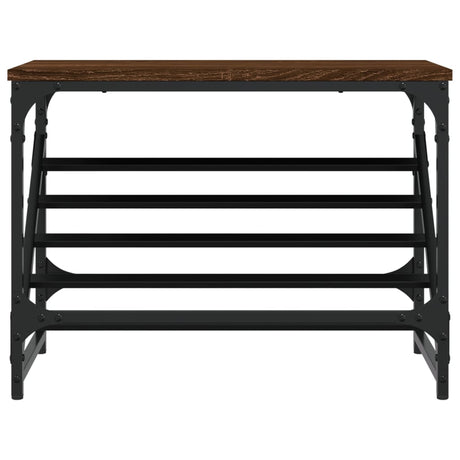 Stojak na buty vidaxl 60x30x45 cm przetworzony drewniany brązowy kolor dębowy