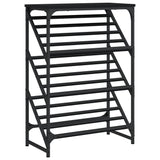 Rack butów vidaxl 60x30x85 cm przetworzone drewniane czarne