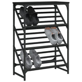 Rack butów vidaxl 60x30x85 cm przetworzone drewniane czarne