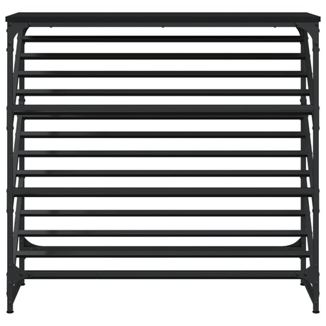 Półka na buty Vidaxx 90x30x85 cm wykończona drewnem w kolorze czarnym
