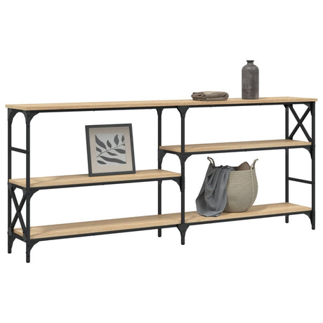 Vidaxl wandtafel 180x29x76,5 cm bewerkt hout sonoma eikenkleurig