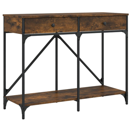 Vidaxl wandtafel 100x39x78,5 cm bewerkt hout gerookt eikenkleurig