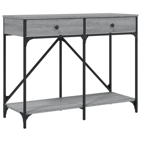 Vidaxl wandtafel 100x39x78,5 cm bewerkt hout grijs sonoma eikenkleurig