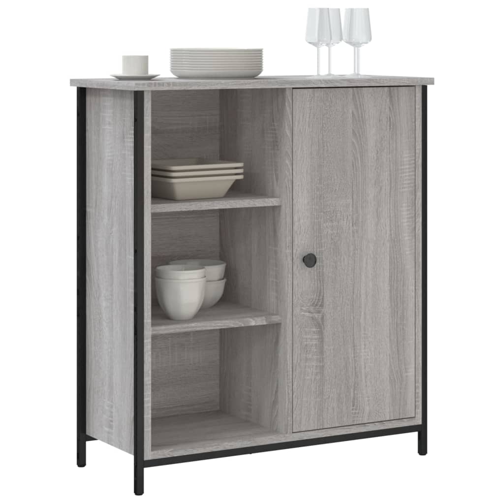 Vidaxl dressoir 70x30x80 cm bewerkt hout grijs sonoma