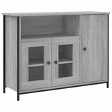 Vidaxl dressoir 100x35x75 cm bewerkt hout grijs sonoma