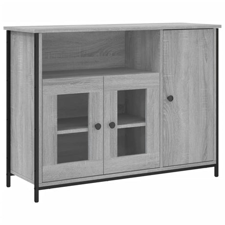 Vidaxl dressoir 100x35x75 cm bewerkt hout grijs sonoma