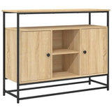 Vidaxl dressoir 100x35x80 cm bewerkt hout sonoma eikenkleurig