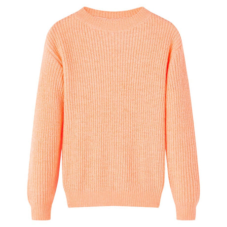 Sweter dziecięcy Vidaxl z dzianiny 140 jasny pomarańczowy