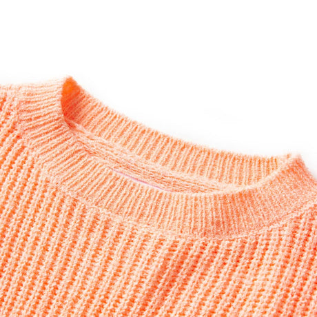 Sweter dziecięcy Vidaxl z dzianiny 140 jasny pomarańczowy