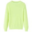 Sweter dziecięcy Vidaxl z dzianiny 116 w kolorze neonowej żółci