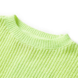 Sweter dziecięcy Vidaxl z dzianiny 116 w kolorze neonowej żółci