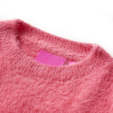 Sweter dziecięcy Vidaxl z dzianiny w kolorze starego różu 140