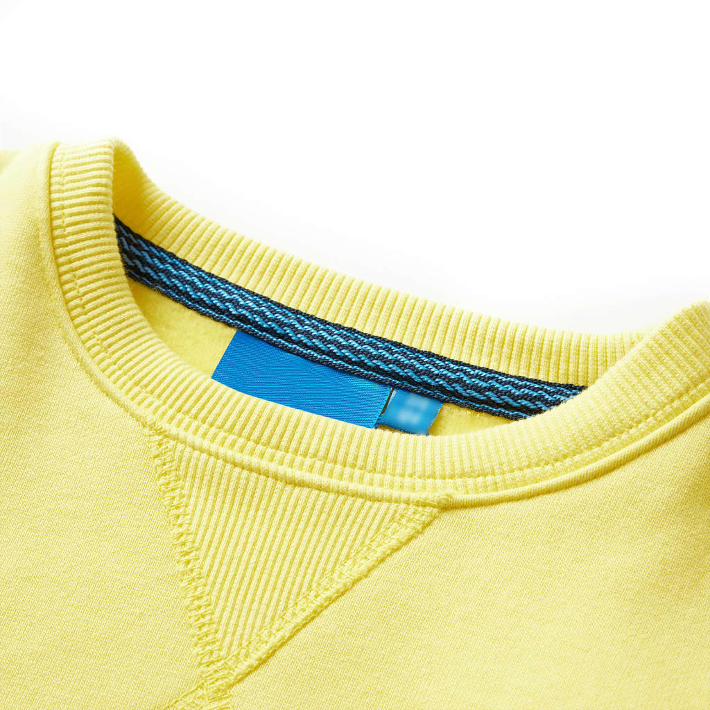 VidaXL Sweter dziecięcy 140 jasnożółty