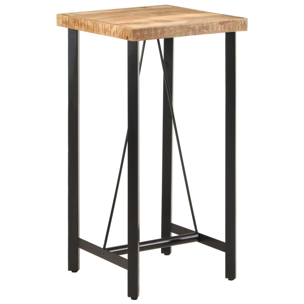 Vidaxl bartafel 55x55x107 cm massief mangohout en ijzer
