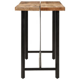 Vidaxl bartafel 150x70x107 cm massief mangohout en ijzer