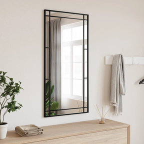 Lustro ścienne Vidaxx prostokątne 50x100 cm żelazno-czarne
