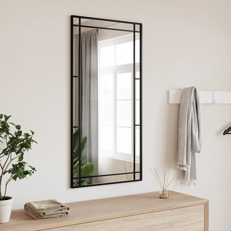 Lustro ścienne Vidaxx prostokątne 50x100 cm żelazno-czarne