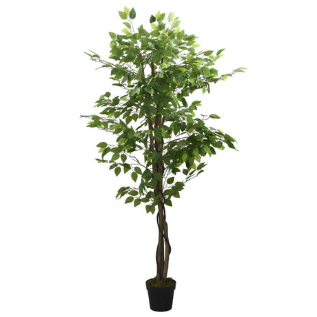 Vidaxl sztuczna roślina figowiec 378 liści 80 cm w kolorze zielonym