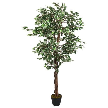 Vidaxl sztuczna roślina figowiec 1008 liście 180 cm w kolorze zielonym