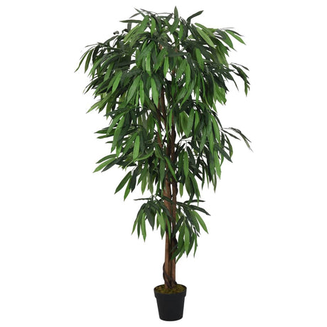 VidaXL sztuczna roślina drzewo mango 450 liści 120 cm zielona