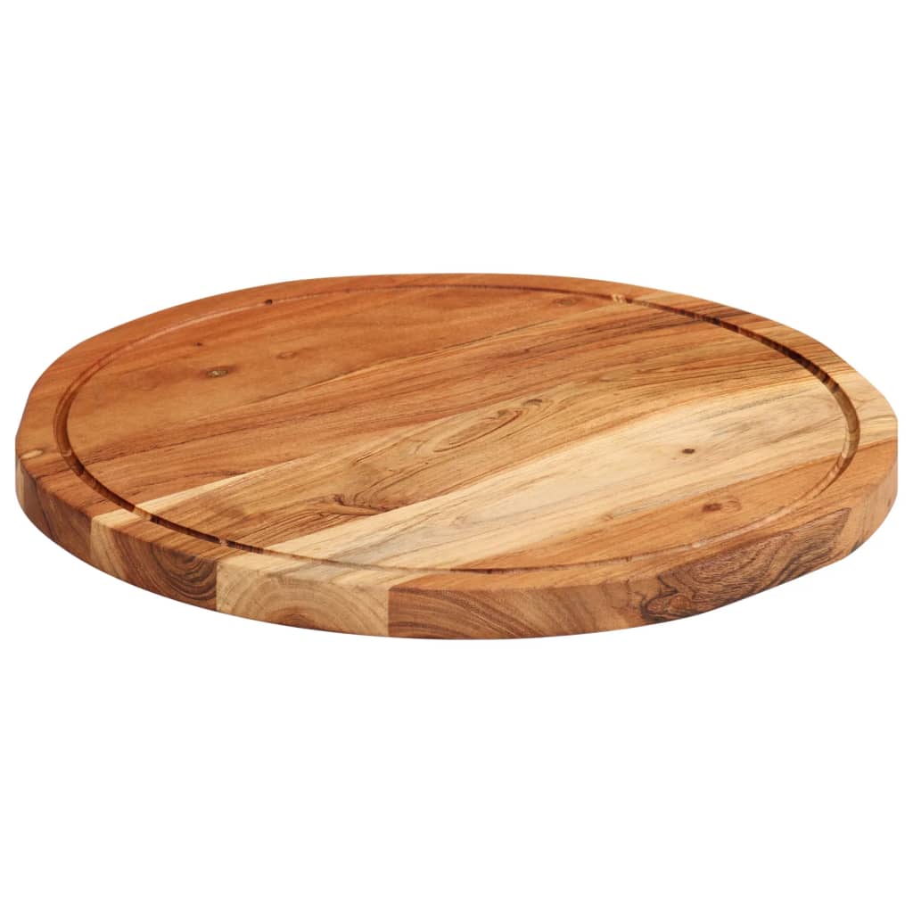 Vidaxl hakblok Ø 40x2,5 cm Solid Acaciahout