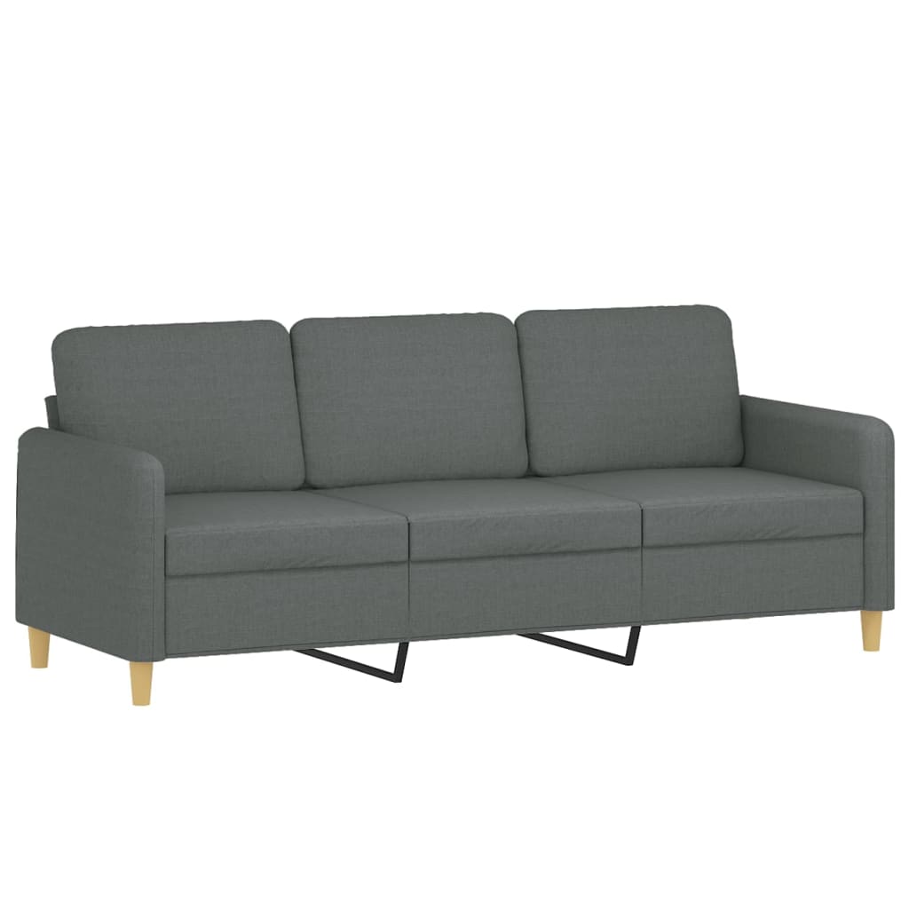 Vidaxl driezitsbank 180 cm stof donkergrijs