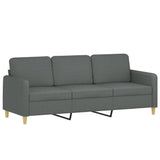 Vidaxl driezitsbank 180 cm stof donkergrijs