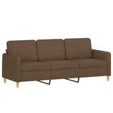 Vidaxl driezitsbank 180 cm stof bruin
