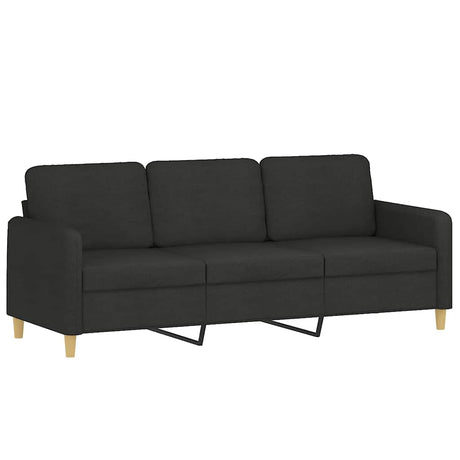 Vidaxl driezitsbank 180 cm stof zwart