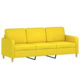Vidaxl driezitsbank 180 cm stof lichtgeel
