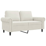 Vidaxl tweezitsbank 120 cm fluweel crèmekleurig