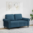 Vidaxl tweezitsbank 120 cm fluweel blauw