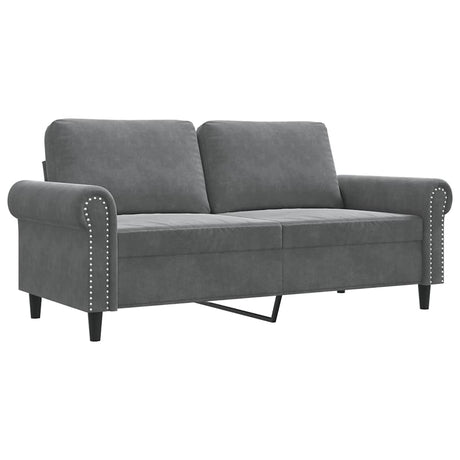 Vidaxl tweezitsbank 140 cm fluweel donkergrijs