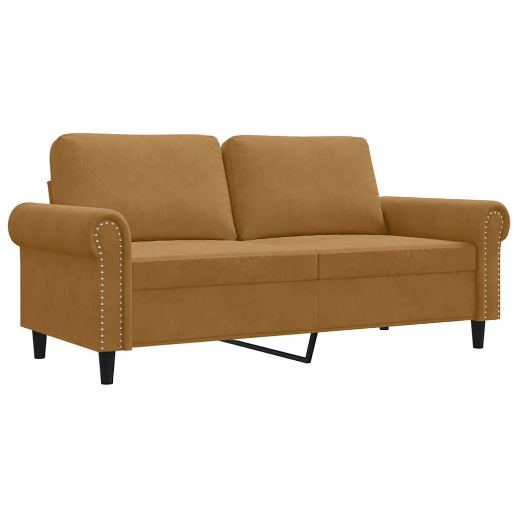Vidaxl tweezitsbank 140 cm stof bruin