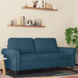 Vidaxl tweezitsbank 140 cm fluweel blauw