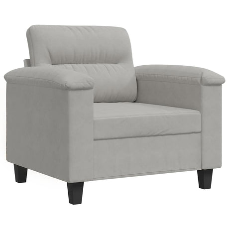 Vidaxl fauteuil 60 cm microvezelstof lichtgrijs