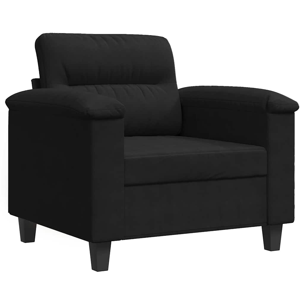Vidaxl fauteuil 60 cm microvezelstof zwart