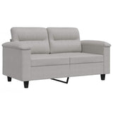 Vidaxl tweezitsbank 120 cm microvezelstof lichtgrijs