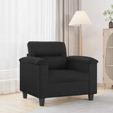 Vidaxl fauteuil 60 cm kunstleer zwart