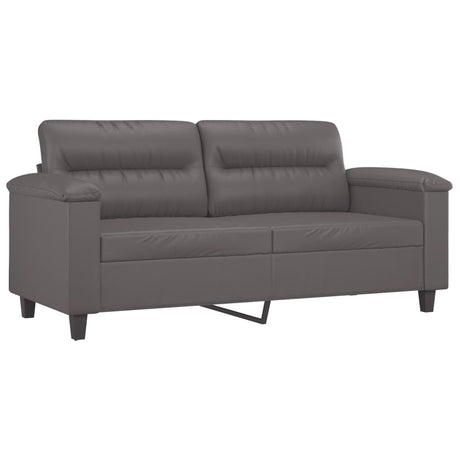 Vidaxl tweezitsbank 140 cm kunstleer grijs