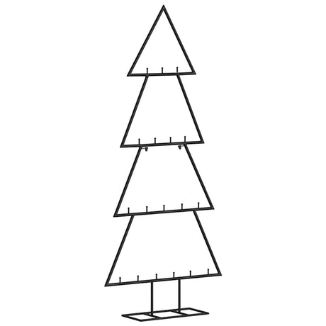 VidaXL Ozdoba świąteczna Choinka 90 cm, metalowa, czarna
