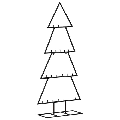VidaXL Ozdoba świąteczna Choinka 125 cm, metalowa, czarna