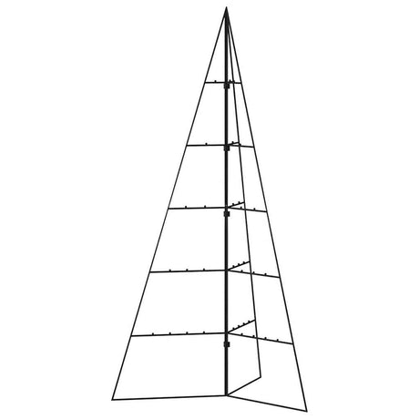 VidaXL Ozdoba świąteczna Choinka 100 cm, metalowa, czarna