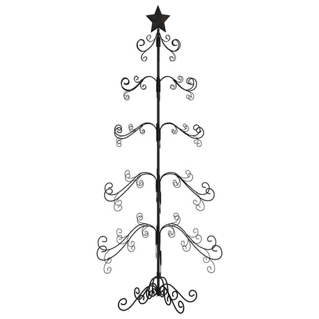 VidaXL Ozdoba świąteczna Choinka 150 cm, metalowa, czarna