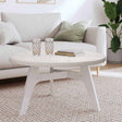 Vidaxl tafelblad rond ø80x3 cm massief grenenhout wit