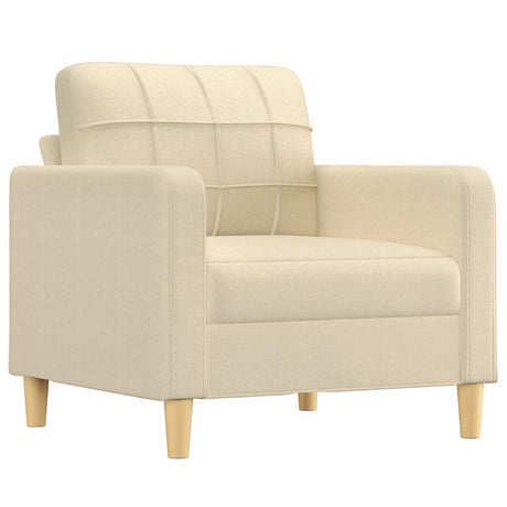 Vidaxl fauteuil 60 cm stof crèmekleurig
