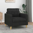 Vidaxl fauteuil 60 cm stof zwart