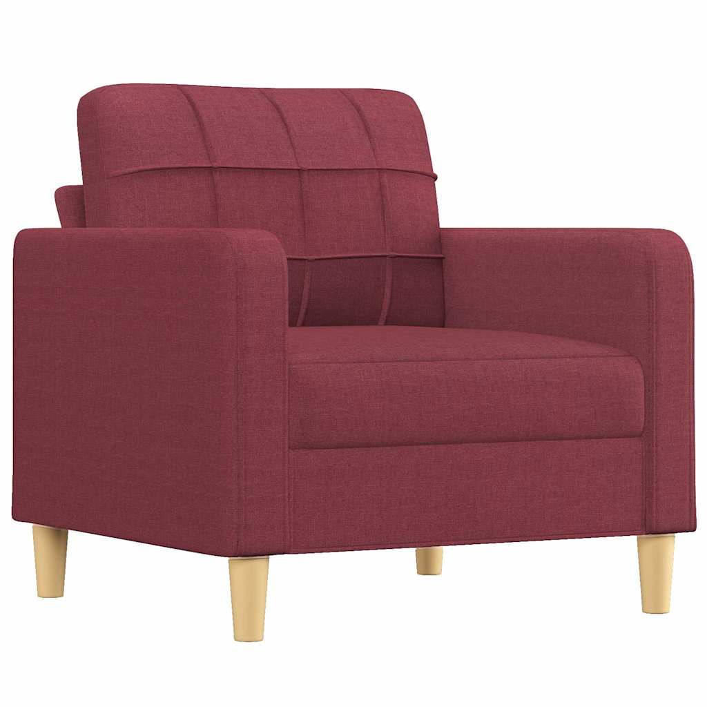 Vidaxl fauteuil 60 cm stof wijnrood