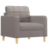 Vidaxl fauteuil 60 cm stof taupe
